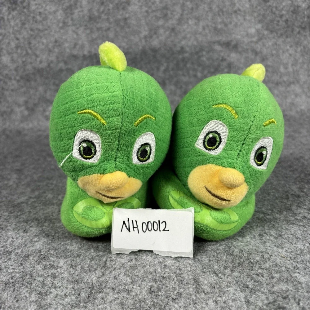 PJ Masks Gekko Plush Slippers Toddler Size M 7-8 Green Character House Shoes